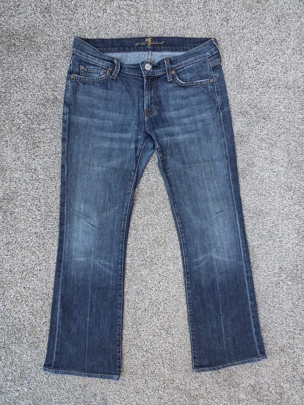 7 For All Mankind Vintage Y2K Low Rise Bootcut Jeans USA Made Womens Size 27
